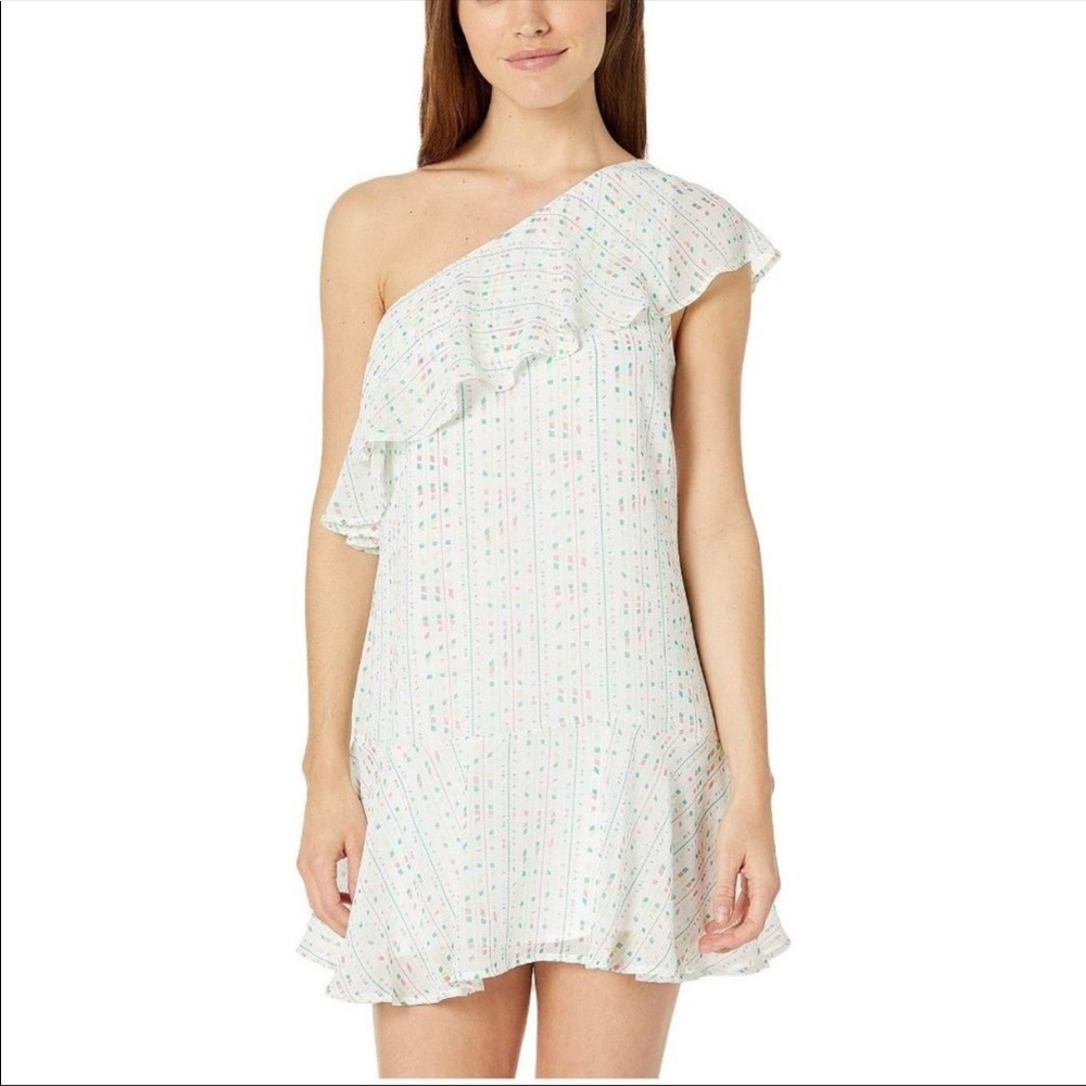 NWT BCBGeneration White One Shoulder Mini Dress Size XS